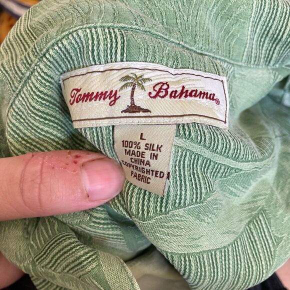 Tommy Bahama Hawaiian Silk Button Down Shirt - Picture 2 of 2